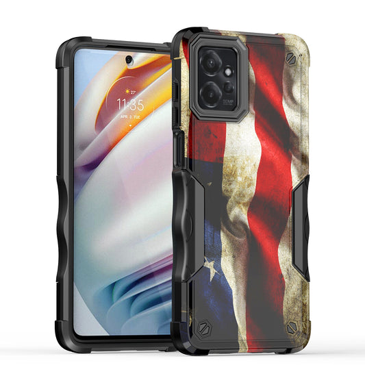 Case For Motorola Moto G Power 5G (2023) - Hybrid Grip Design Shockproof Phone Cover - American Flag