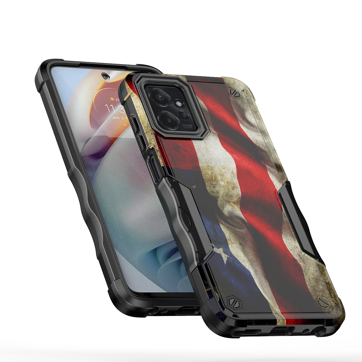 Case For Motorola Moto G Power 5G (2023) - Hybrid Grip Design Shockproof Phone Cover - American Flag