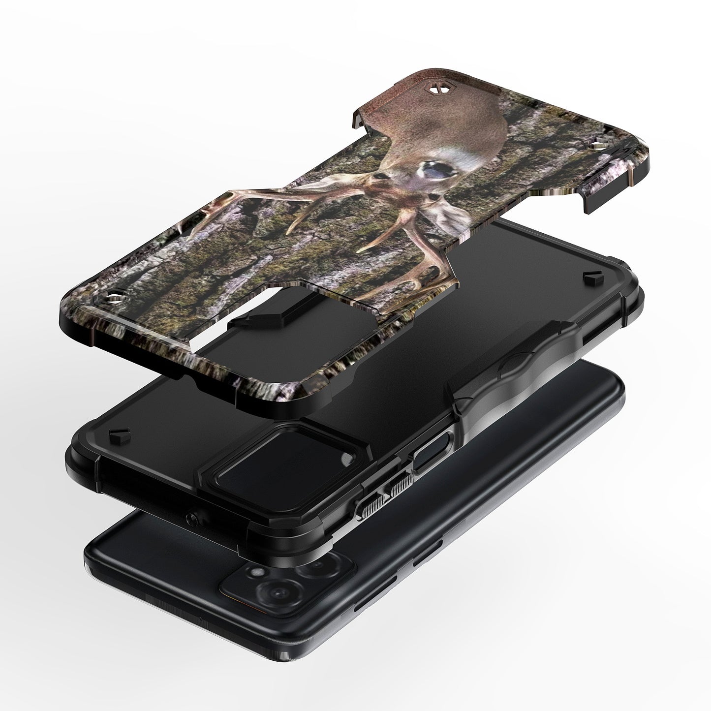 Case For Motorola Moto G Power 5G (2023) - Hybrid Grip Design Shockproof Phone Cover - Whitetail Buck