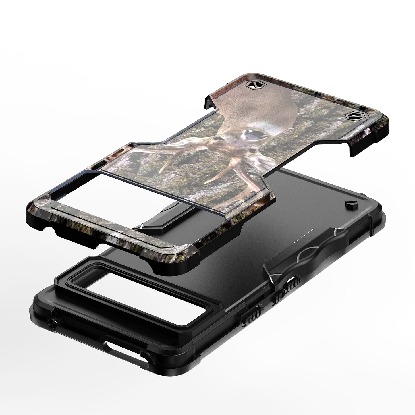 Case For Google Pixel 7 - Hybrid Grip Design Shockproof Phone Cover - Whitetail Buck