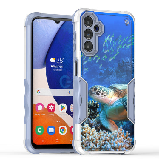 Case For Samsung Galaxy A14 5G Hybrid Grip Design Shockproof Phone Cover - Sea Turtle