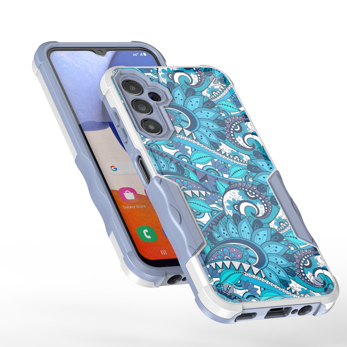 Case For Samsung Galaxy A14 5G Hybrid Grip Design Shockproof Phone Cover - Blue Wave