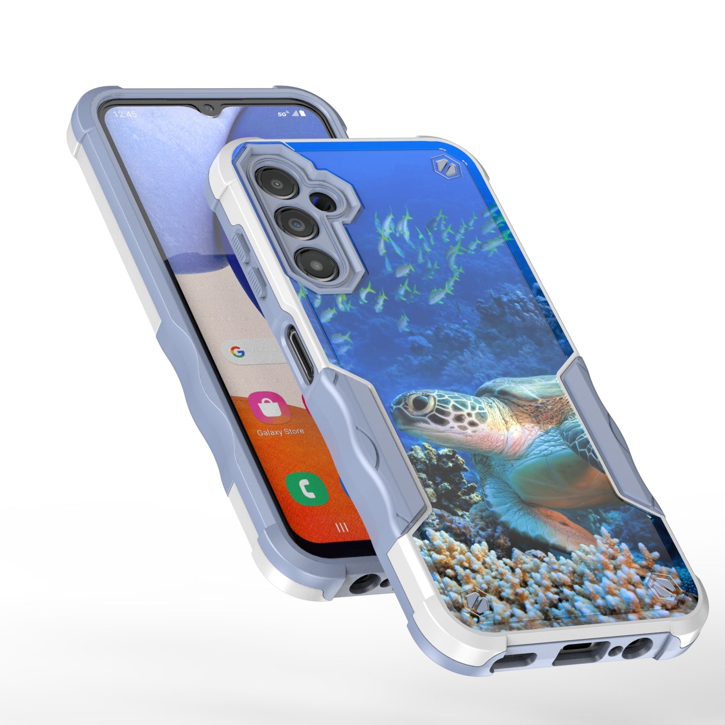 Case For Samsung Galaxy A14 5G Hybrid Grip Design Shockproof Phone Cover - Sea Turtle