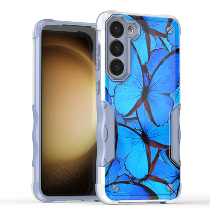 Case For Samsung Galaxy S23 - Hybrid Grip Design Shockproof Phone Cover - Blue Butterfly