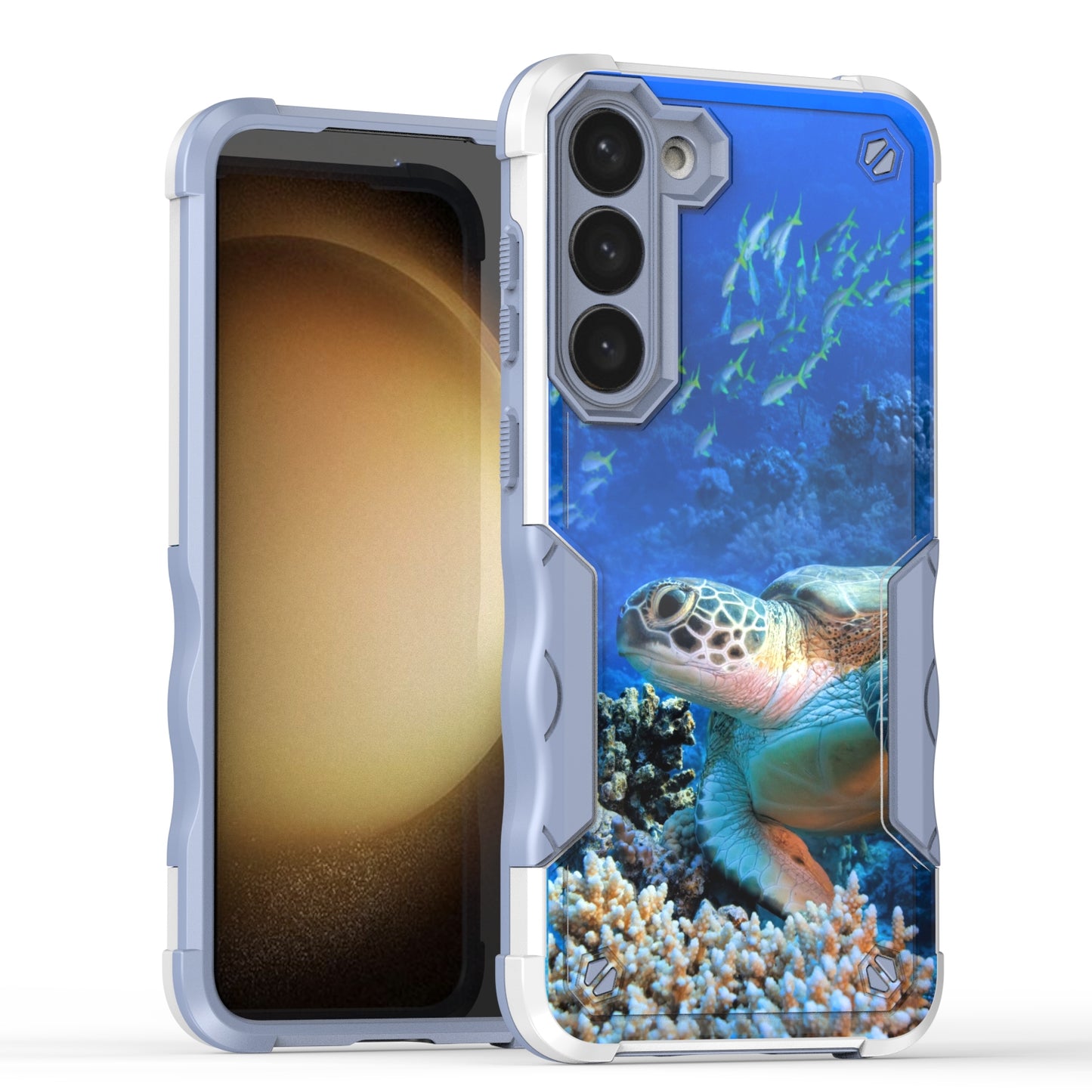 Case For Samsung Galaxy S23 PLUS - Hybrid Grip Design Shockproof Phone Cover - Sea Turtle