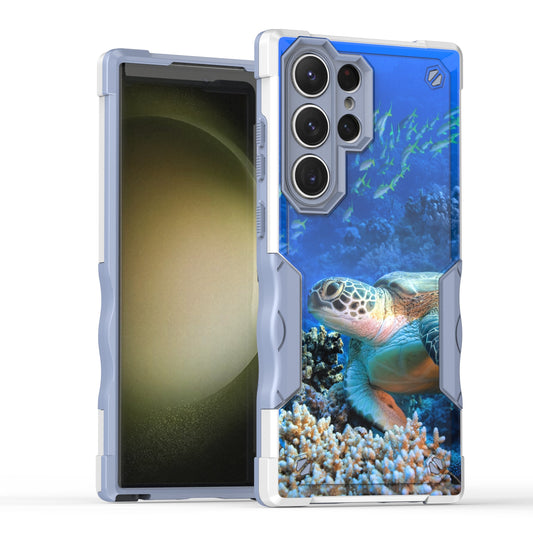 Case For Samsung Galaxy S23 Ultra - Hybrid Grip Design Shockproof Phone Cover - Sea Turtle