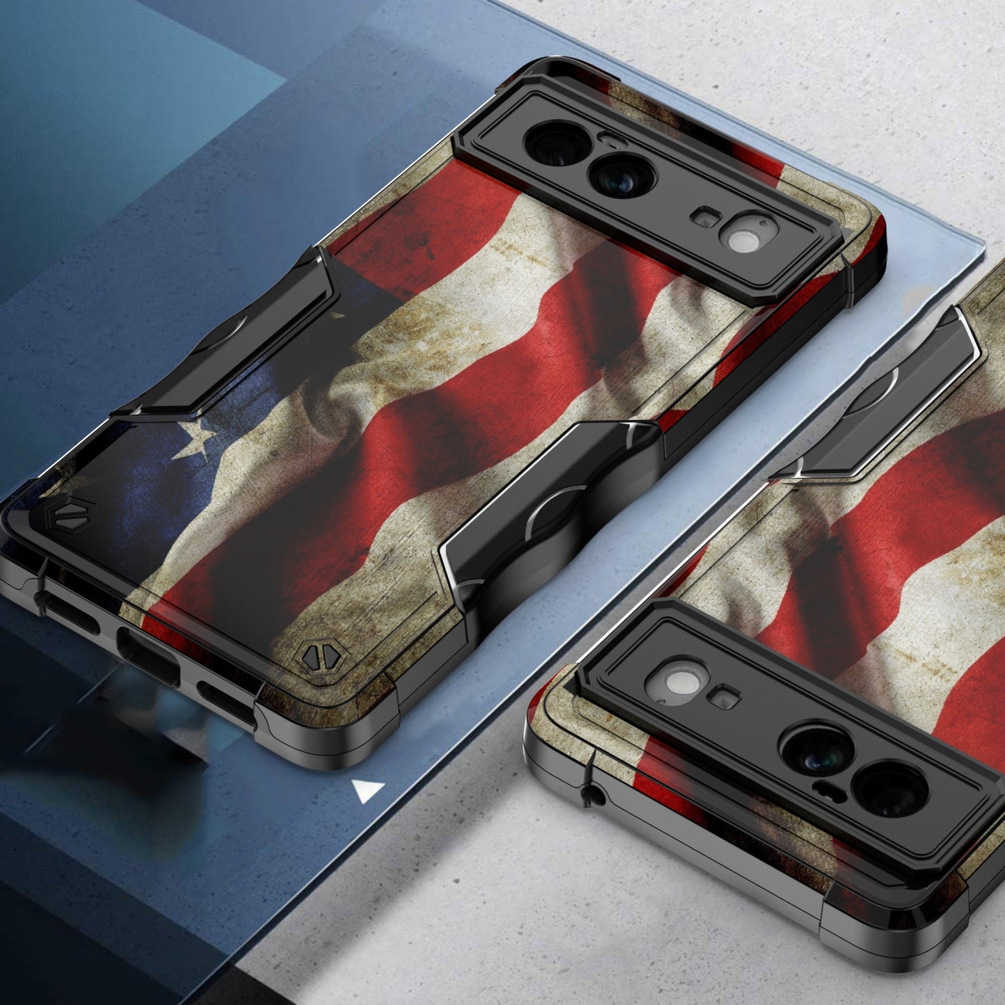 Case For Google Pixel 6 - Hybrid Grip Design Shockproof Phone Cover - American Flag