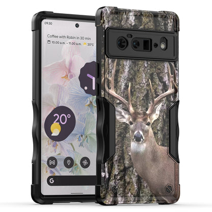 Case For Google Pixel 6 Pro - Hybrid Grip Design Shockproof Phone Cover - Whitetail Buck