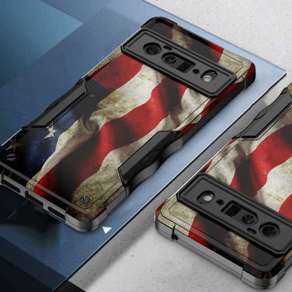 Case For Google Pixel 6 Pro - Hybrid Grip Design Shockproof Phone Cover - American Flag