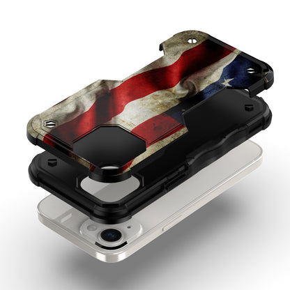 Case For Apple iPhone 15 - Hybrid Grip Design Shockproof Phone Cover - American Flag