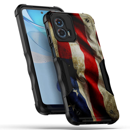Case For Motorola Moto G 5G (2023) - Hybrid Grip Design Shockproof Phone Cover - American Flag