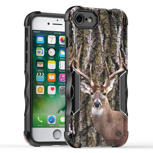 Case For Apple iPhone 6 - Hybrid Grip Design Shockproof Phone Cover - Whitetail Buck