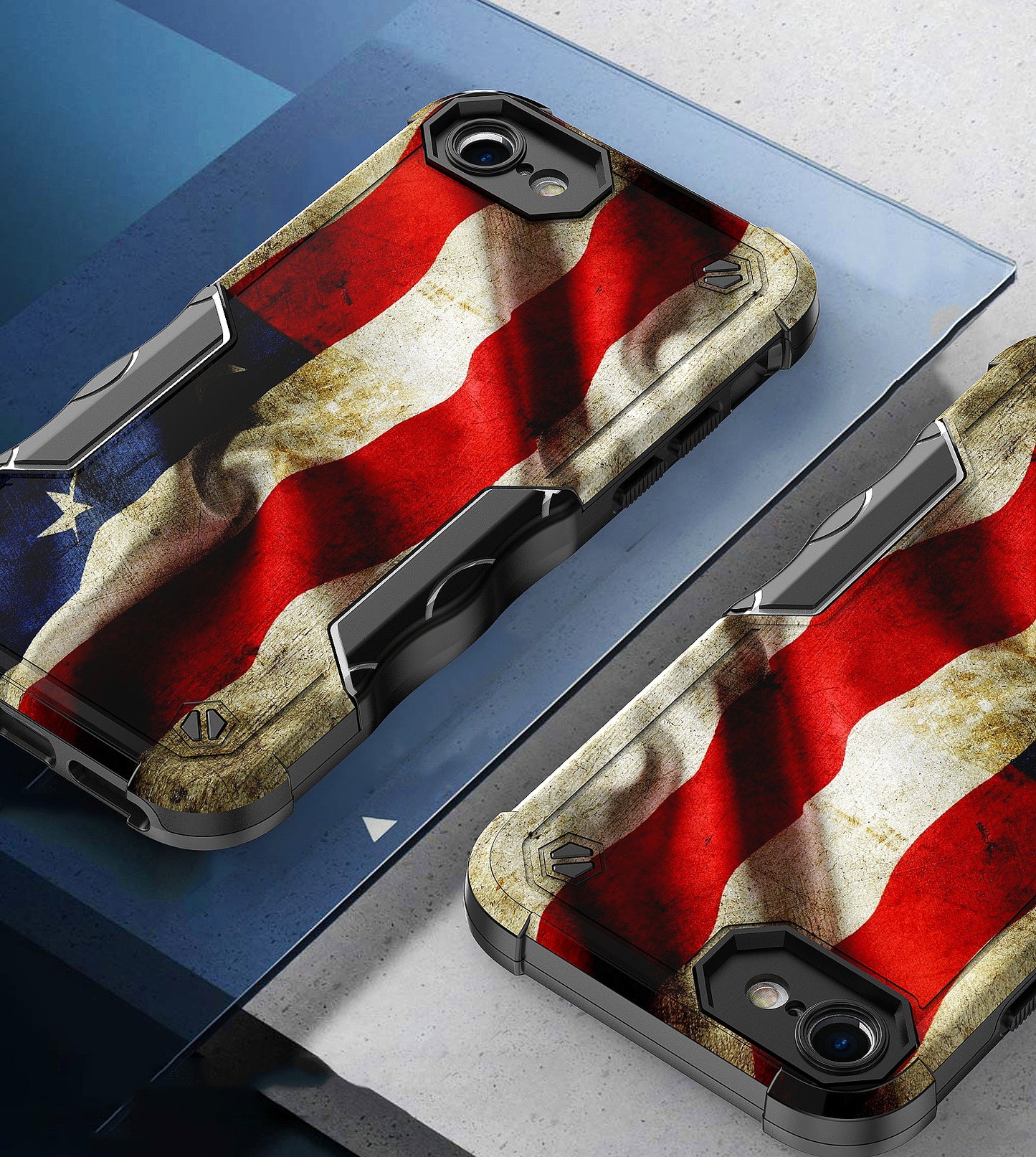 Case For Apple iPhone 6 - Hybrid Grip Design Shockproof Phone Cover - American Flag