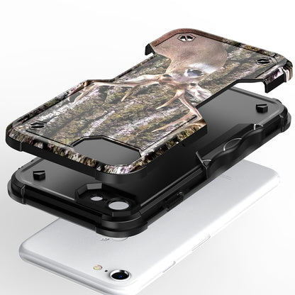 Case For Apple iPhone 8 - Hybrid Grip Design Shockproof Phone Cover - Whitetail Buck