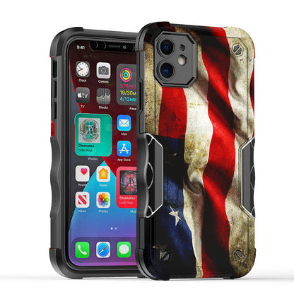 Case For Apple iPhone 11 - Hybrid Grip Design Shockproof Phone Cover - American Flag