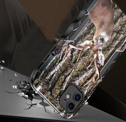 Case For Apple iPhone 11 - Hybrid Grip Design Shockproof Phone Cover - Whitetail Buck