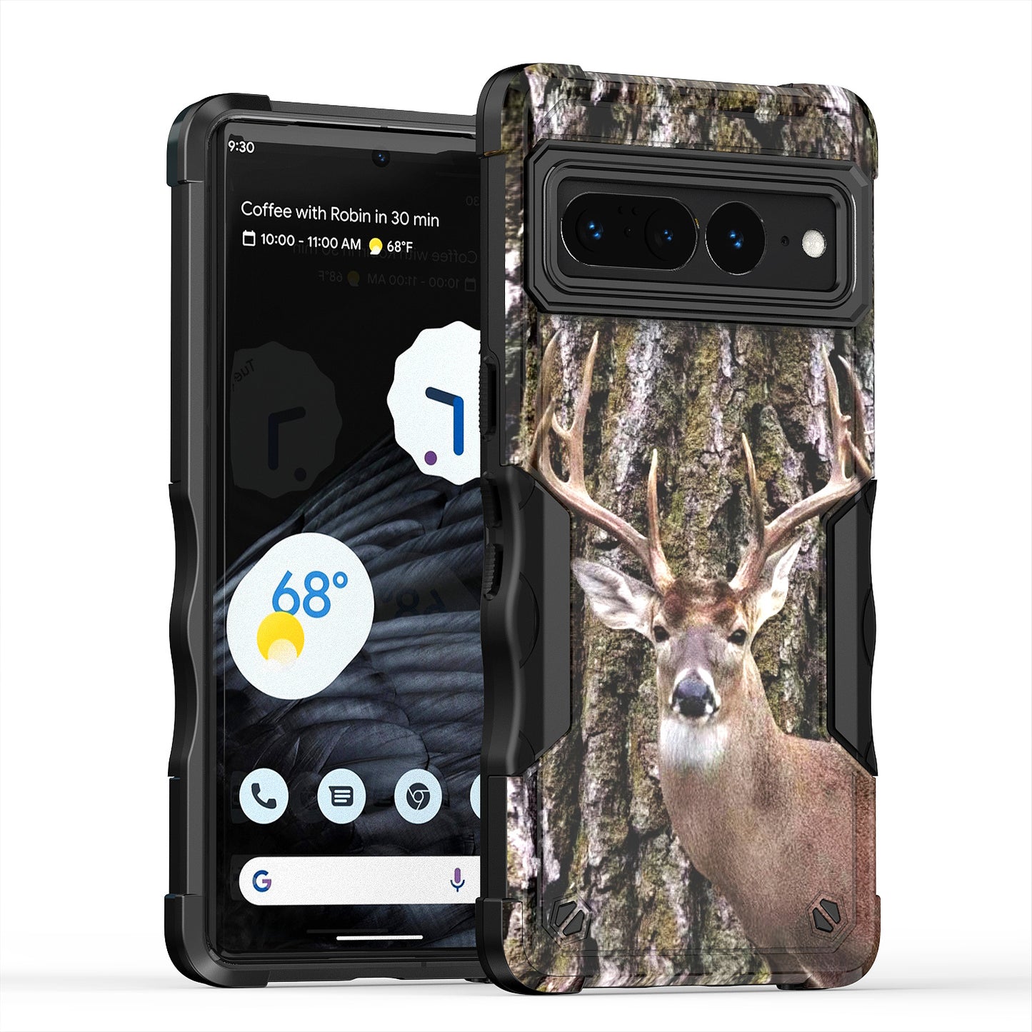 Case For Google Pixel 7 Pro - Hybrid Grip Design Shockproof Phone Cover - Whitetail Buck