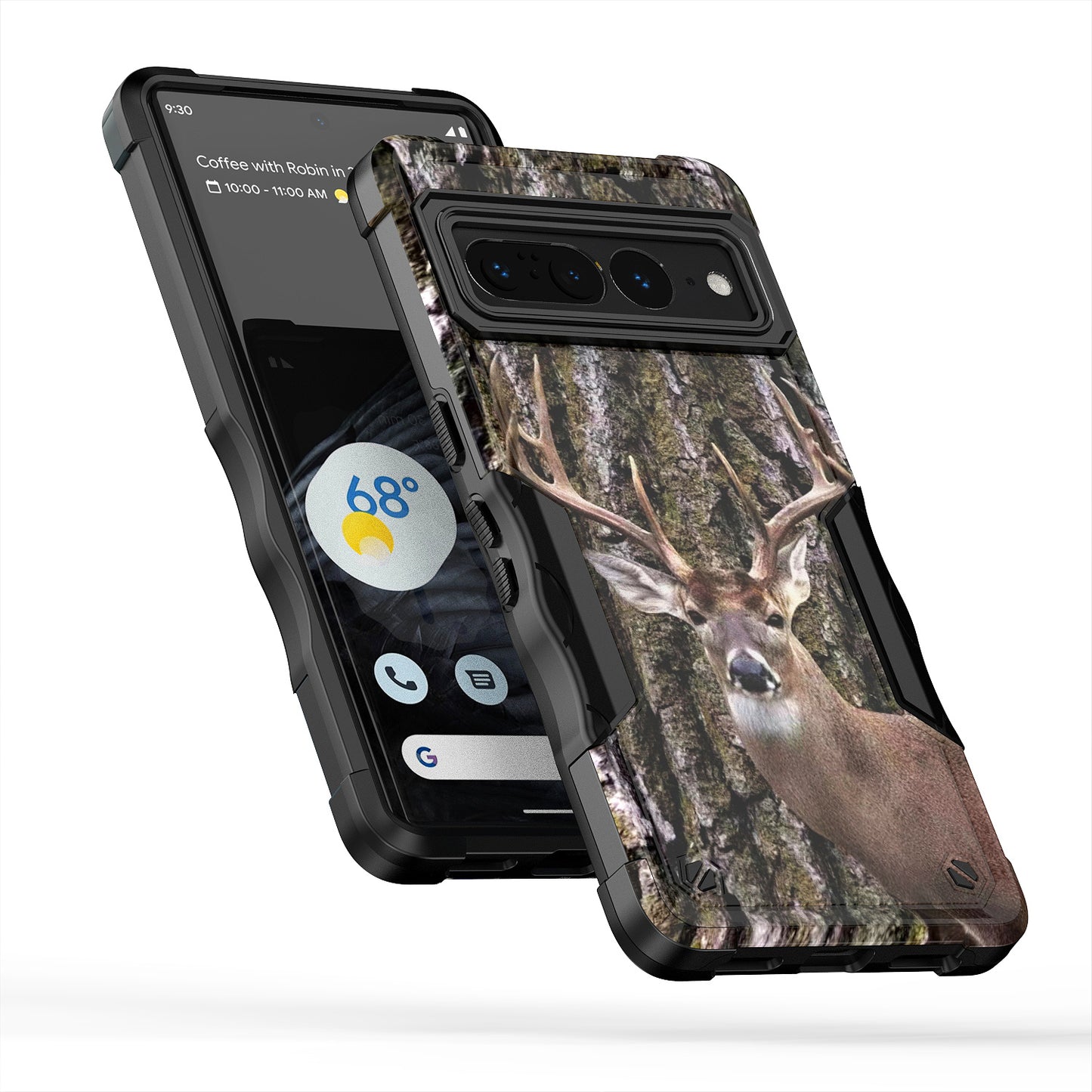 Case For Google Pixel 7 Pro - Hybrid Grip Design Shockproof Phone Cover - Whitetail Buck