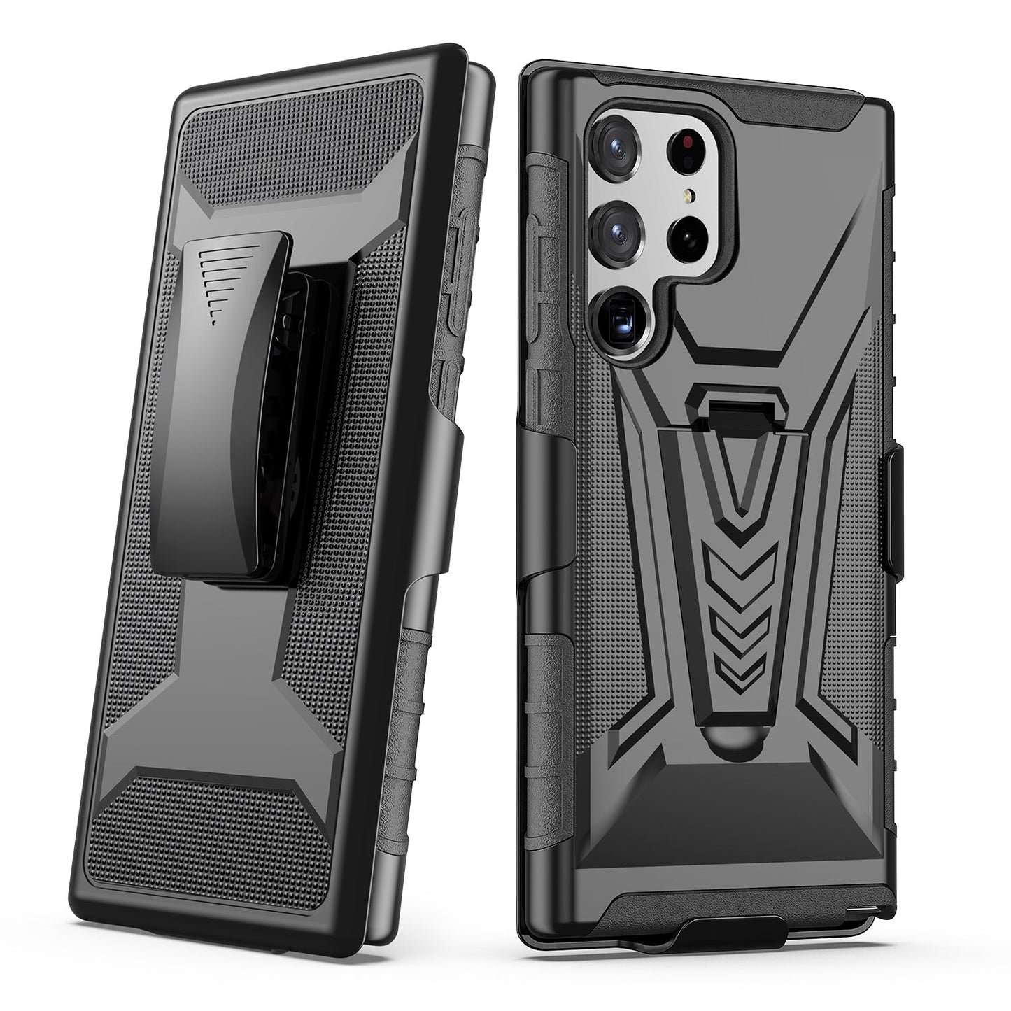 Case For Samsung Galaxy S22 - Holster Clip Case Combo Phone Cover - Black