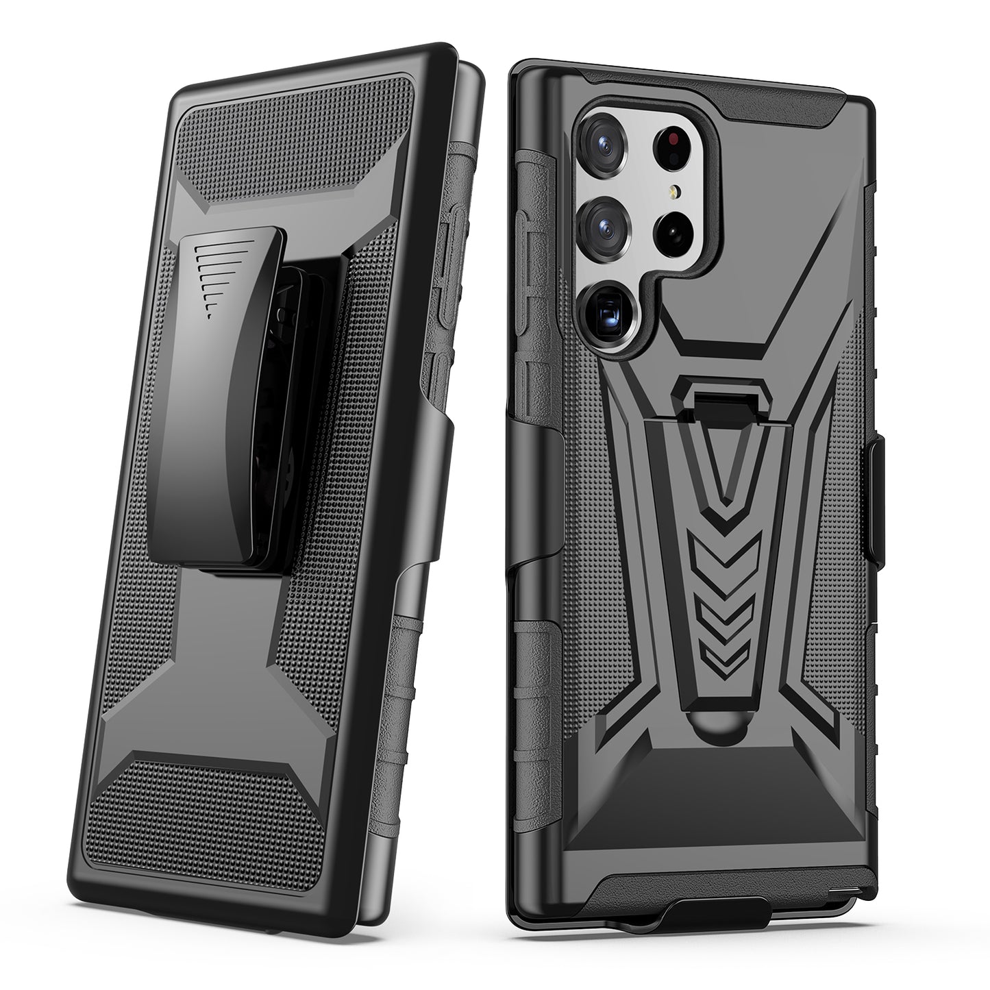 Case For Samsung Galaxy S23 ULTRA - Holster Clip Case Combo Phone Cover - Black