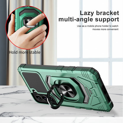 Case For Samsung Galaxy S22 - Rugged Armor Ring Stand Phone Cover - Green