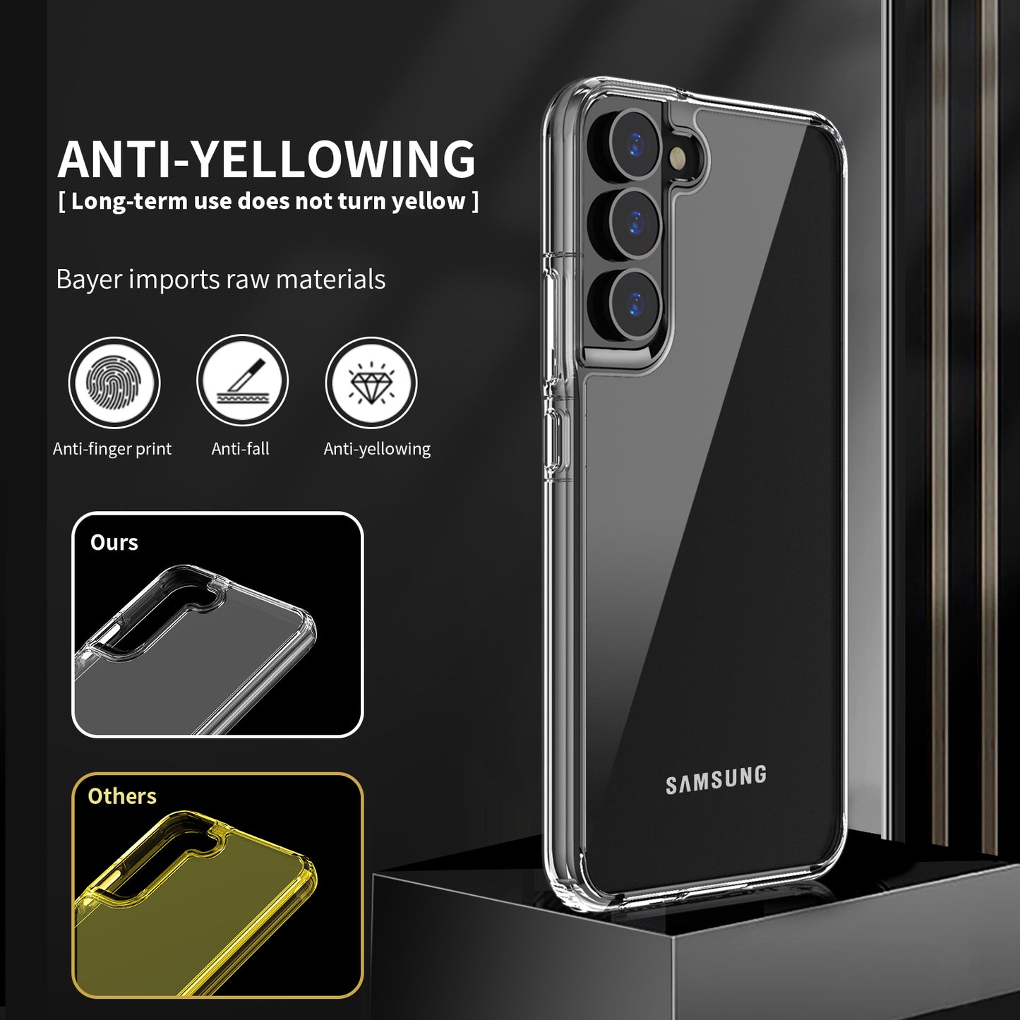 Case For Samsung Galaxy S22 PLUS - Crystal Clear TPU Case Transparent Air Hybrid Phone Cover