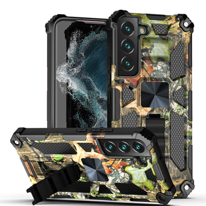 Case For Samsung Galaxy S22 - Military Style Kickstand Phone Cover - Hunting Camo Green