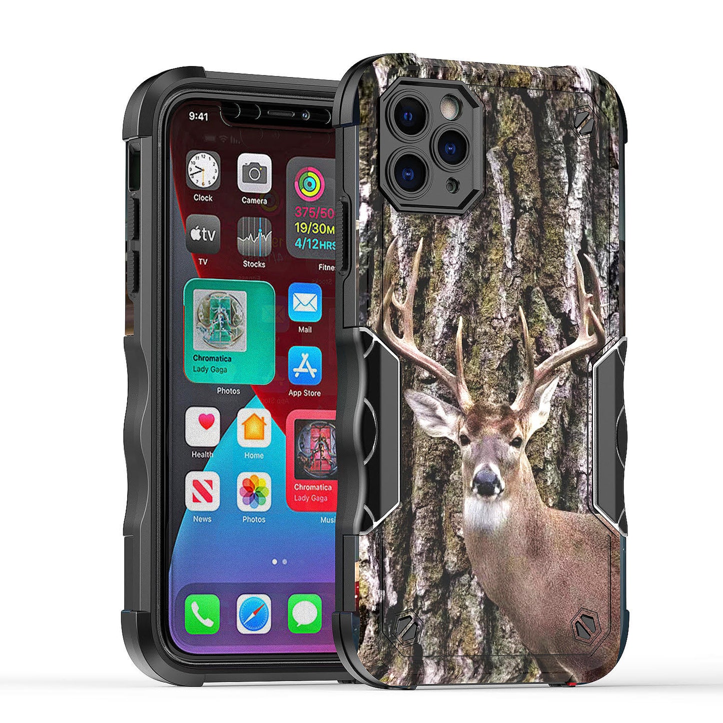 Case For Apple iPhone 11 Pro - Hybrid Grip Design Shockproof Phone Cover - Whitetail Buck