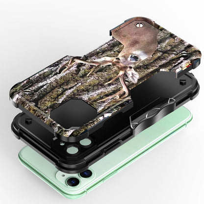 Case For Apple iPhone 12 - Hybrid Grip Design Shockproof Phone Cover - Whitetail Buck