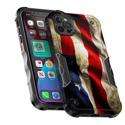 Case For Apple iPhone 12 Pro - Hybrid Grip Design Shockproof Phone Cover - American Flag