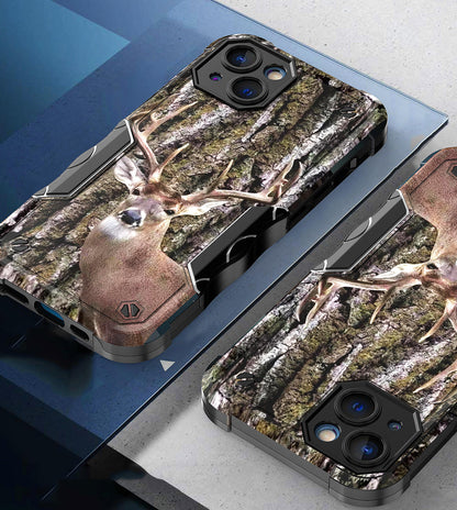 Case For Apple iPhone 14 - Hybrid Grip Design Shockproof Phone Cover - Whitetail Buck