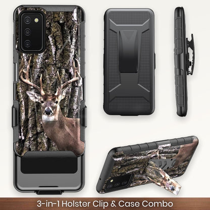 Case For Samsung Galaxy A14 5G Holster Clip Case Combo Phone Cover - Whitetail Buck