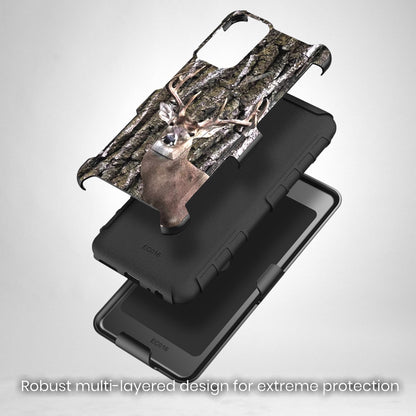 Case For Samsung Galaxy A14 5G Holster Clip Case Combo Phone Cover - Whitetail Buck