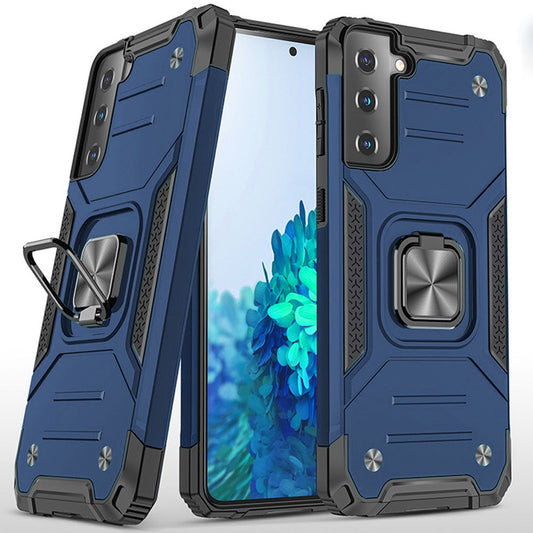 Case For Samsung Galaxy S22 - Shockproof Ring Stand Phone Cover - Blue