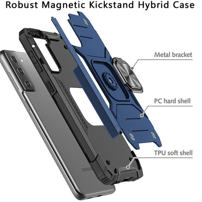 Case For Samsung Galaxy S22 - Shockproof Ring Stand Phone Cover - Blue