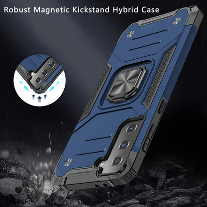Case For Samsung Galaxy S22 PLUS - Shockproof Ring Stand Phone Cover - Blue