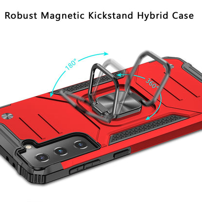 Case For Samsung Galaxy S22 - Shockproof Ring Stand Phone Cover - Red