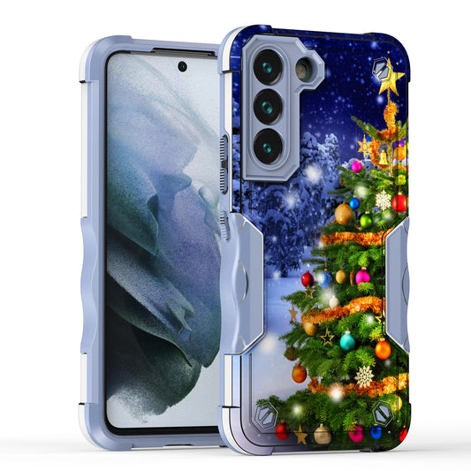 Case For Samsung Galaxy S22 - Hybrid Grip Design Shockproof Phone Cover - Christmas Tree