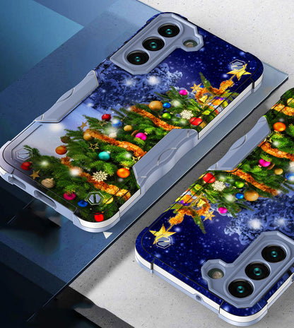 Case For Samsung Galaxy S22 PLUS - Hybrid Grip Design Shockproof Phone Cover - Christmas Tree