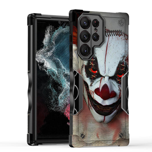 Case For Samsung Galaxy S22 ULTRA - Hybrid Grip Design Shockproof Phone Cover - Creepy Clown