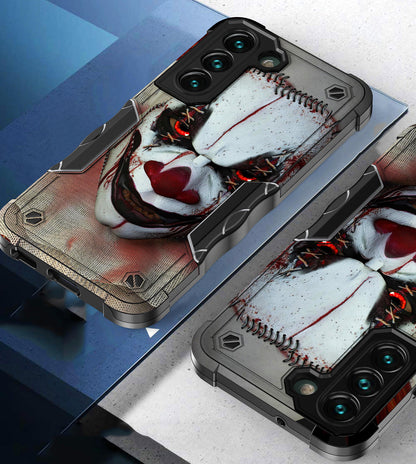 Case For Samsung Galaxy S22 PLUS - Hybrid Grip Design Shockproof Phone Cover - Creepy Clown