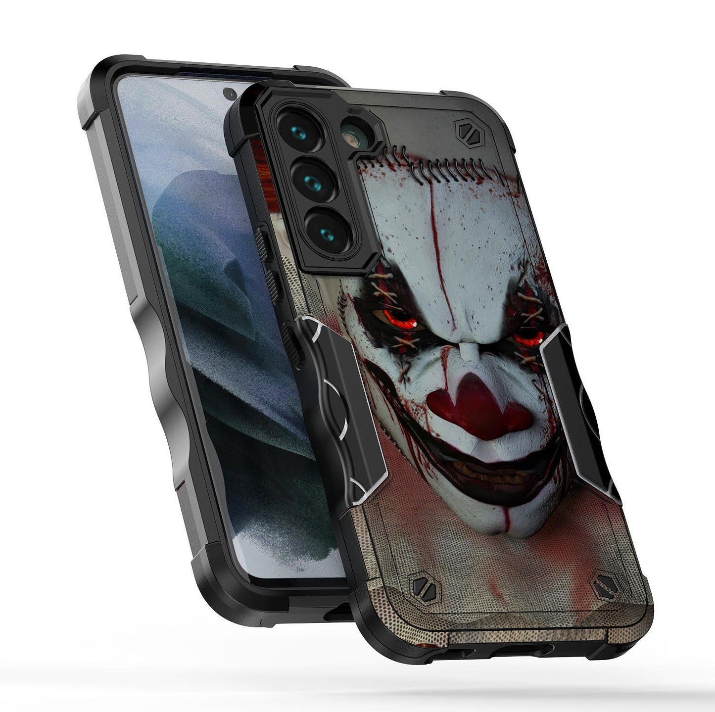 Case For Samsung Galaxy S23 PLUS - Hybrid Grip Design Shockproof Phone Cover - Creepy Clown