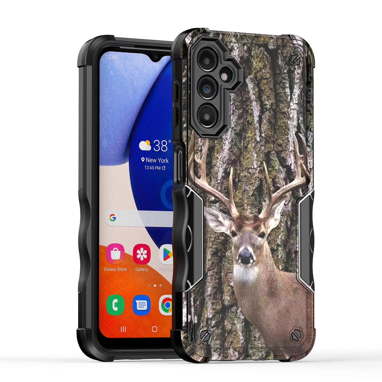 Case For Samsung Galaxy A14 5G Hybrid Grip Design Shockproof Phone Cover - Whitetail Buck