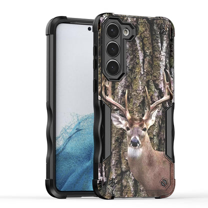 Case For Samsung Galaxy S23 - Hybrid Grip Design Shockproof Phone Cover - Whitetail Deer