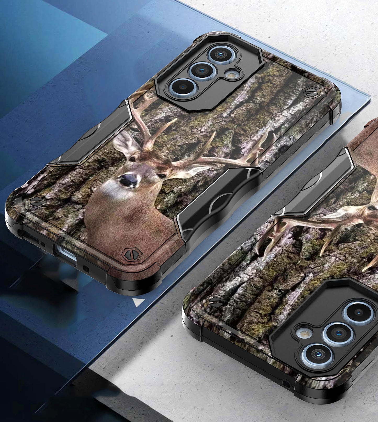 Case For Samsung Galaxy A54 5G Hybrid Grip Design Shockproof Phone Cover - Whitetail Buck