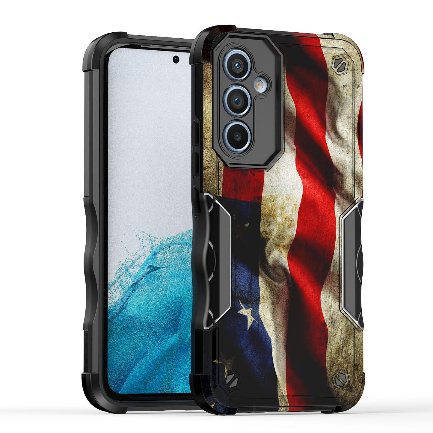 Case For Samsung Galaxy A54 5G Hybrid Grip Design Shockproof Phone Cover - American Flag