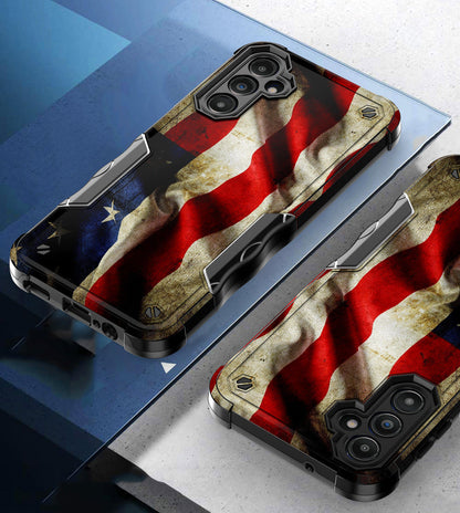 Case For Samsung Galaxy A14 5G Hybrid Grip Design Shockproof Phone Cover - American Flag