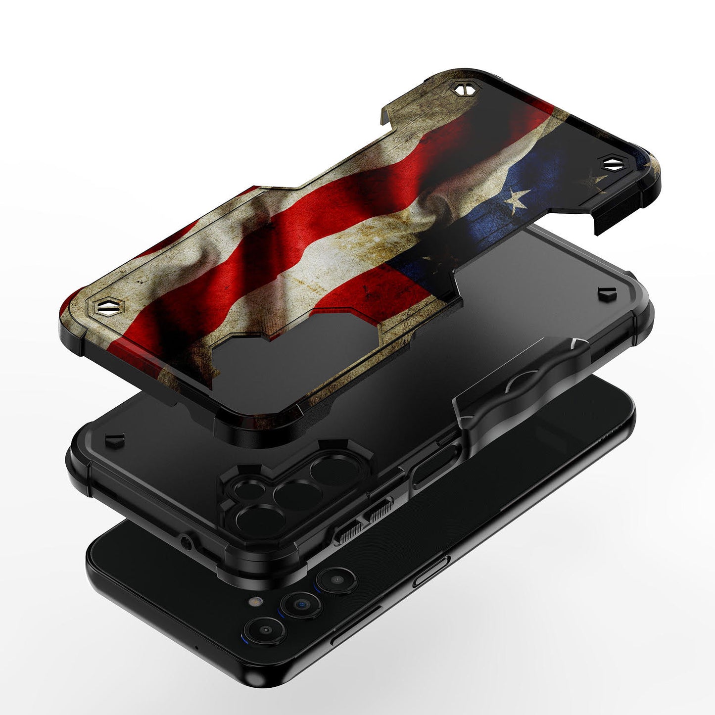 Case For Samsung Galaxy A14 5G Hybrid Grip Design Shockproof Phone Cover - American Flag