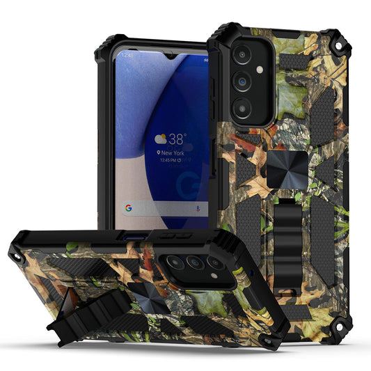 Case For Samsung Galaxy A14 5G Military Style Kickstand Phone Cover - Hunting Camo Green