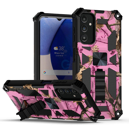 Case For Samsung Galaxy A14 5G Military Style Kickstand Phone Cover - Hunting Camo Pink